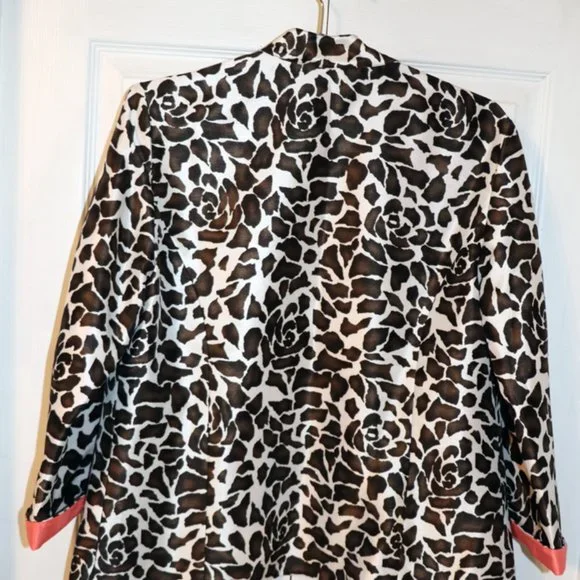 Peck & Peck lined jacket, roses and leaves, size 8 - Picture 2 of 5